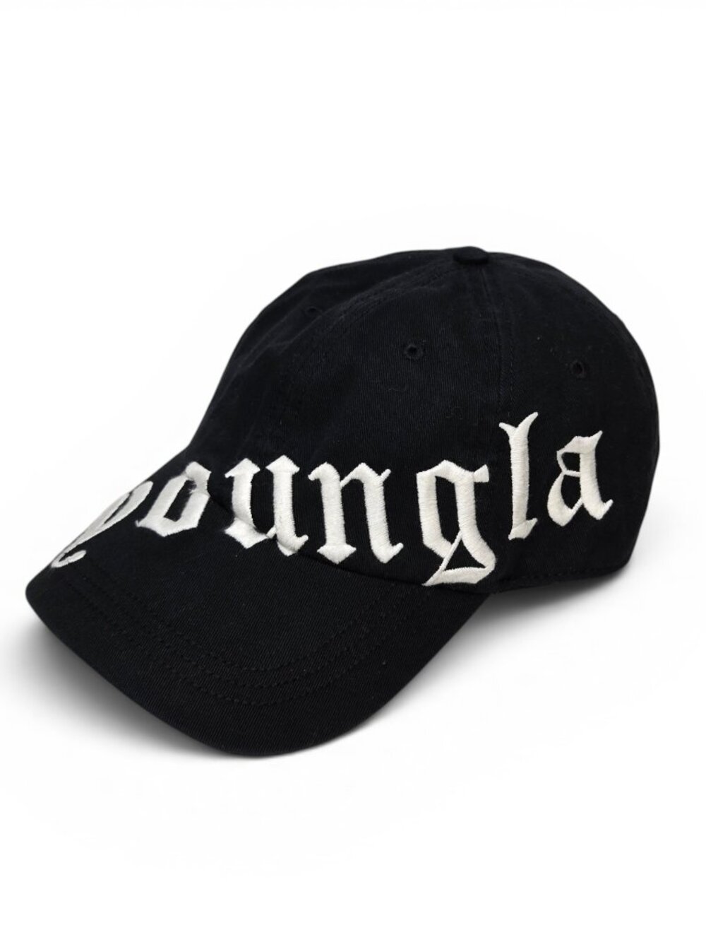 YoungLA Chunky Tilted Embroidered Wrap Around Logo Dad Hat Adjustable OS